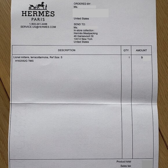 NWT Hermes Lionel Mittens Gloves size Small - Picture 11 of 11
